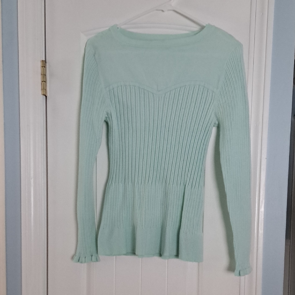 Elle Mint Green Crew Neck Sweater